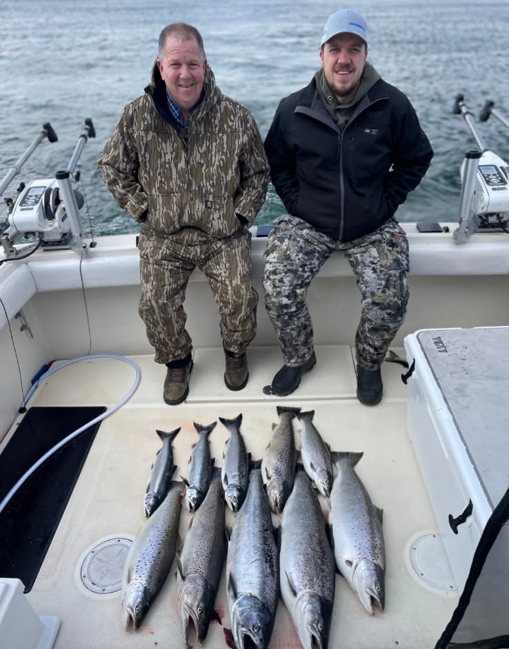Wisconsin Lake Michigan charter fishing catch of the day