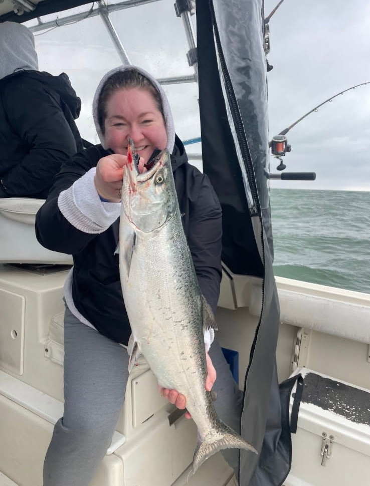 Wisconsin charter fishing on Lake Michigan boat