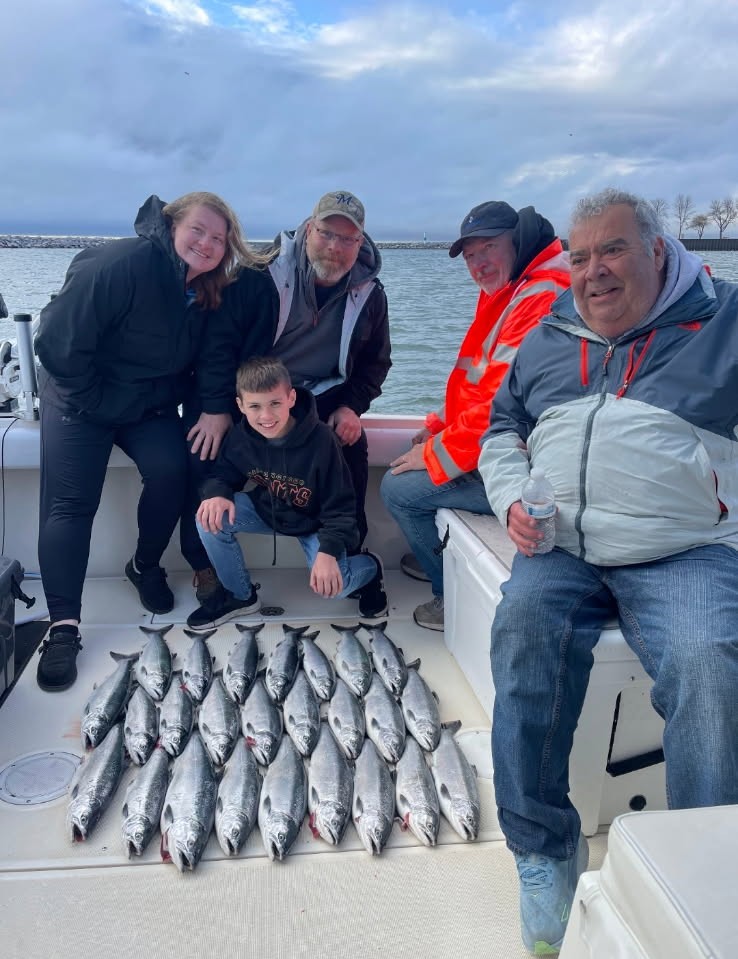Lake Michigan charter fishing catch Milwaukee Wisconsin