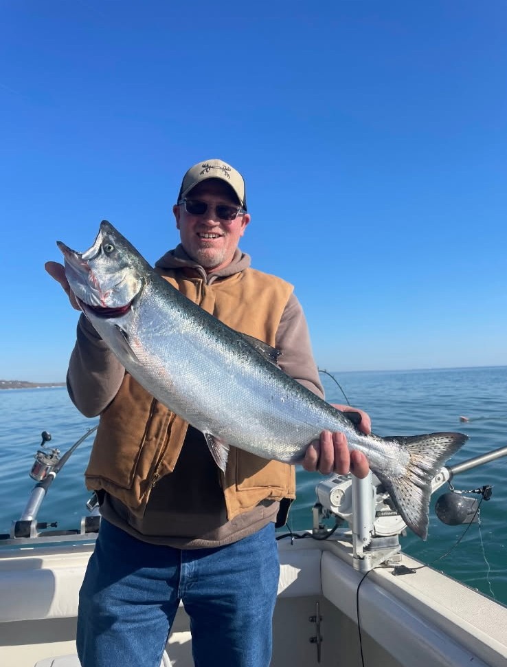 Lake Michigan fishing charter catch Wisconsin anglers