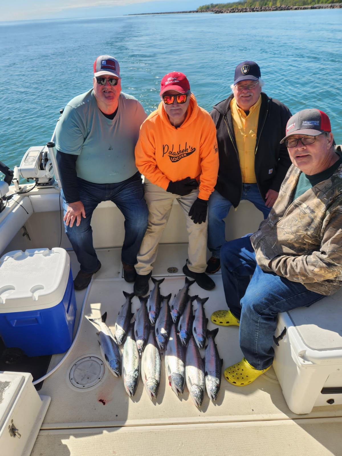 Milwaukee charter fishing group on Lake Michigan