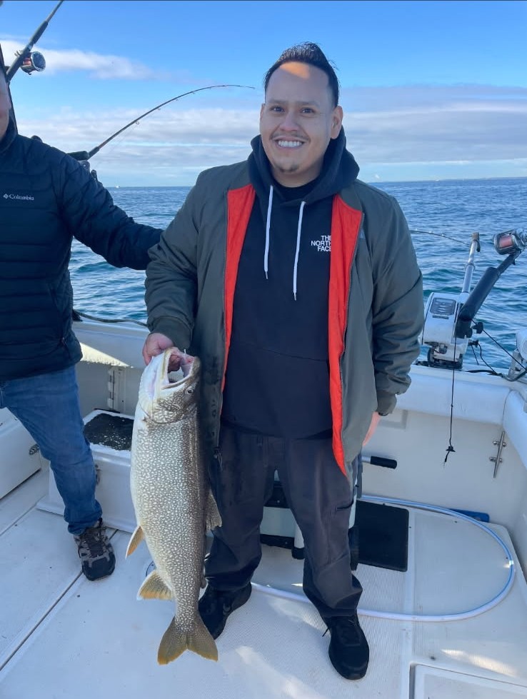 Lake Michigan fishing charter in Wisconsin harbor