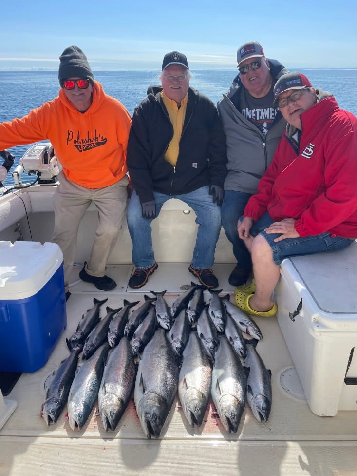 Lake Michigan salmon charter fishing Milwaukee boat