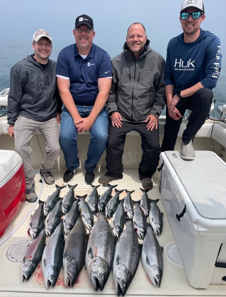 Lake Michigan fishing charter experience Wisconsin anglers