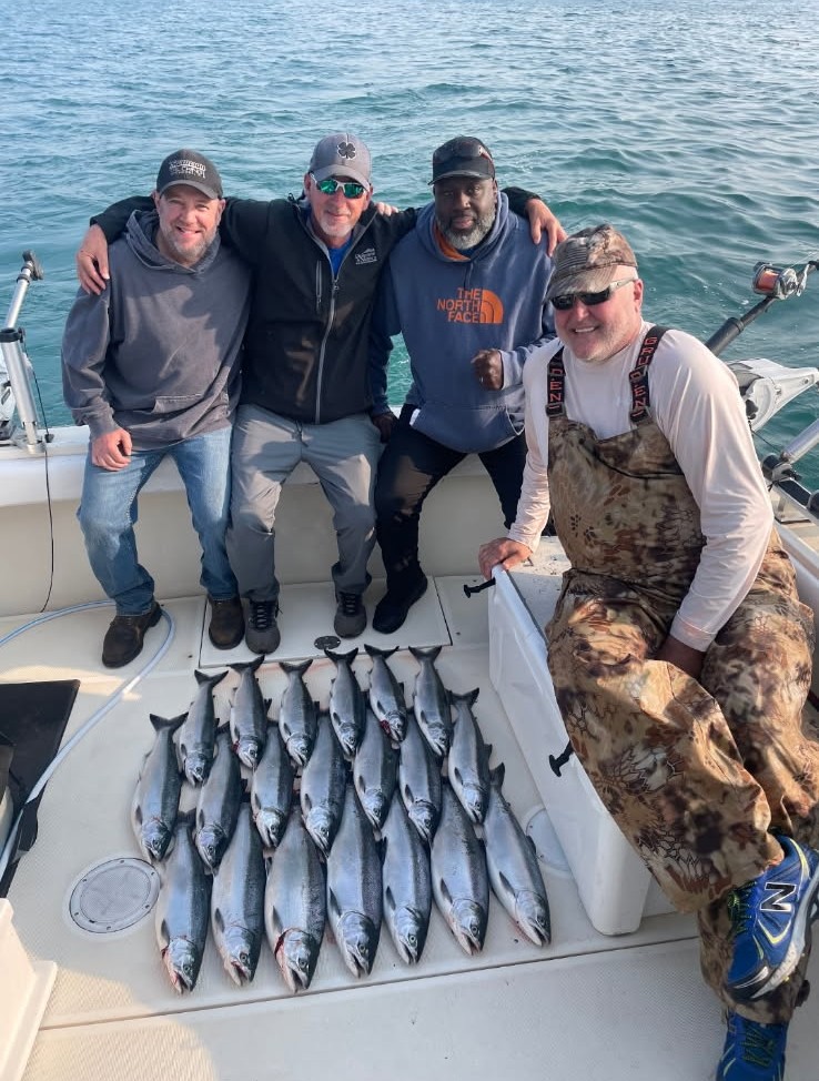 Charter fishing service on Lake Michigan Wisconsin boat