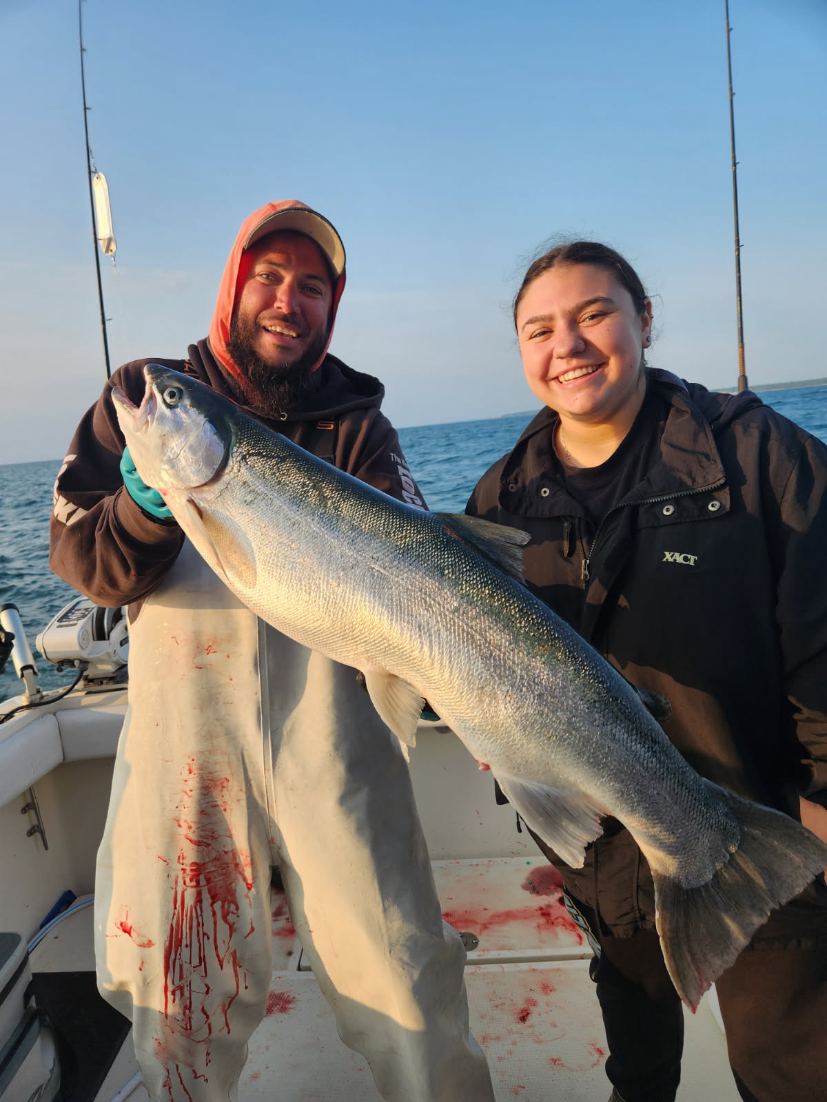 Lake Michigan charter fishing catch
