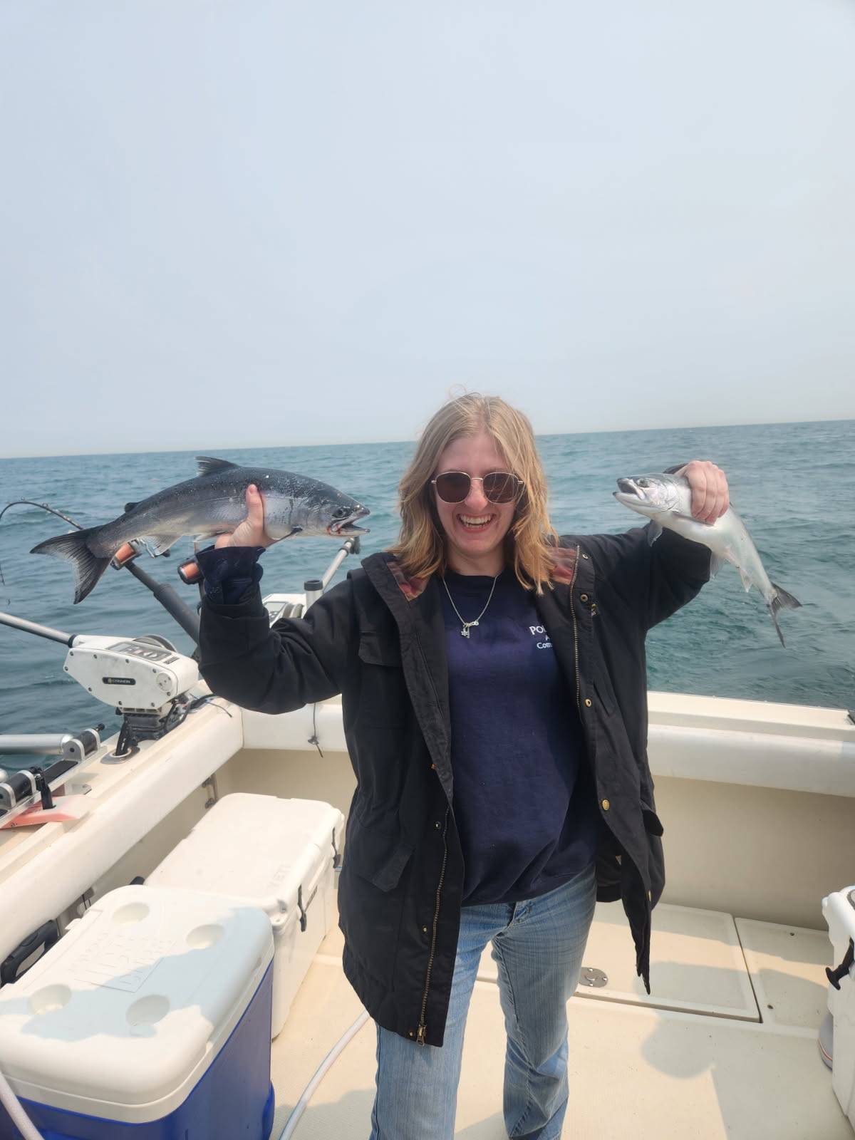 Wisconsin Lake Michigan salmon charter fishing outing