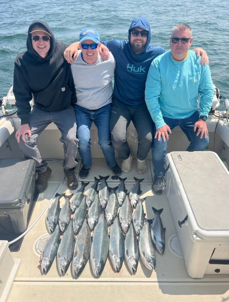 Milwaukee Lake Michigan charter fishing with salmon