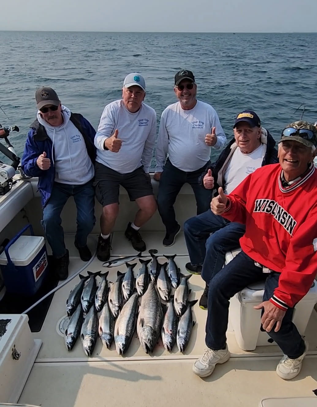 Lake Michigan charter fishing boat trip in Wisconsin