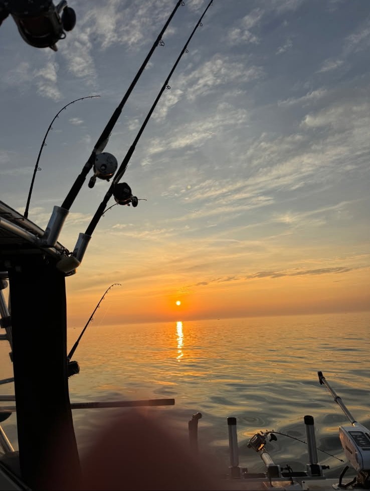 Wisconsin charter fishing trip Lake Michigan salmon