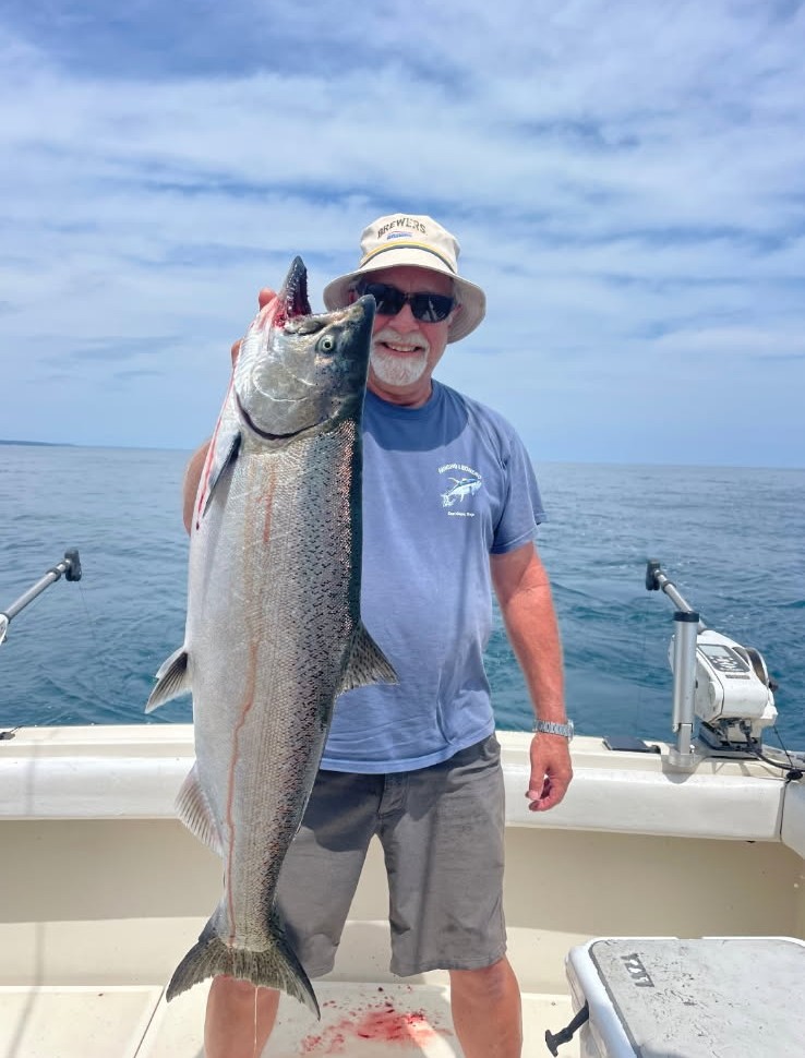 Lake Michigan fishing charter in Wisconsin harbor