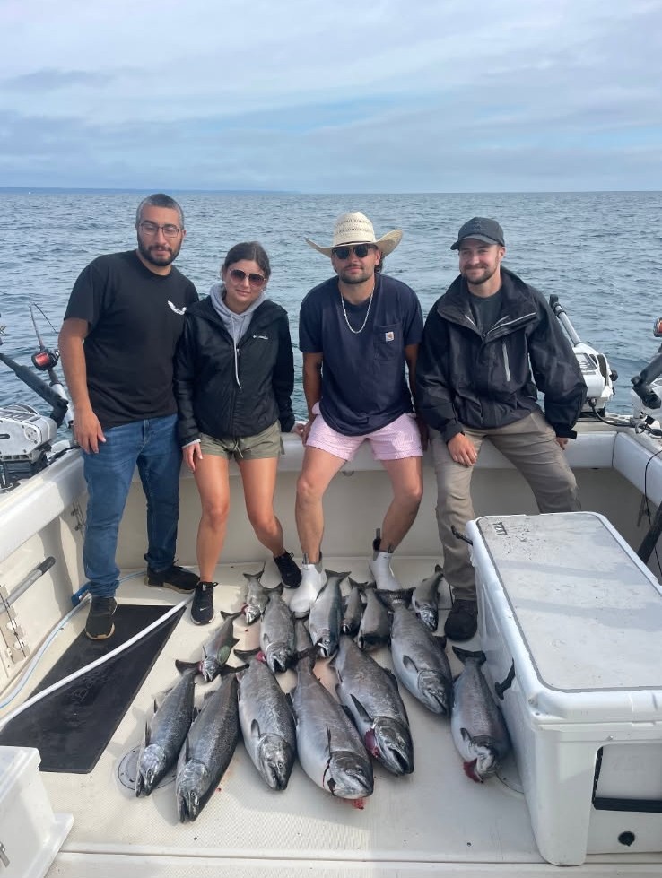 Charter fishing group photo from Milwaukee Wisconsin
