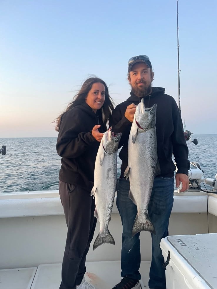 Lake Michigan charter fishing success in Wisconsin