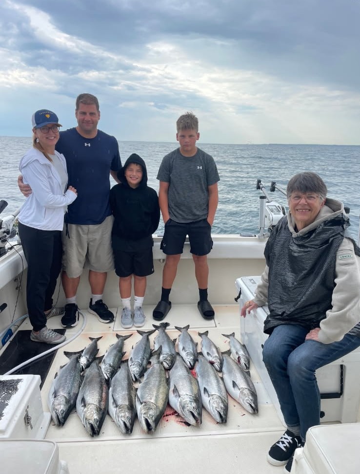 Charter fishing boat Lake Michigan Milwaukee Wisconsin