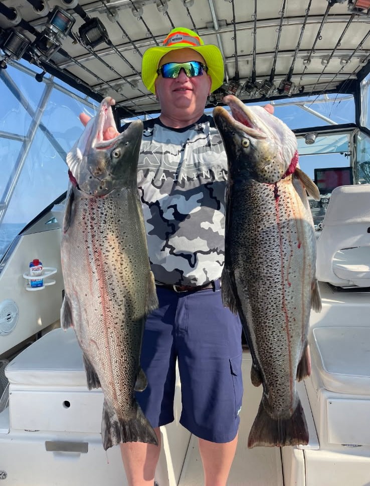 Lake Michigan fishing charter with Wisconsin anglers