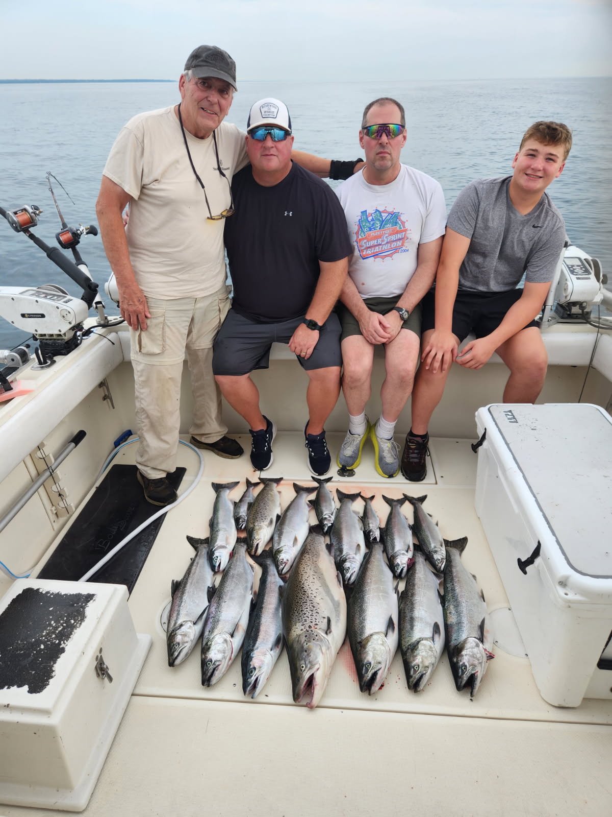 Charter fishing trip on Lake Michigan near Milwaukee