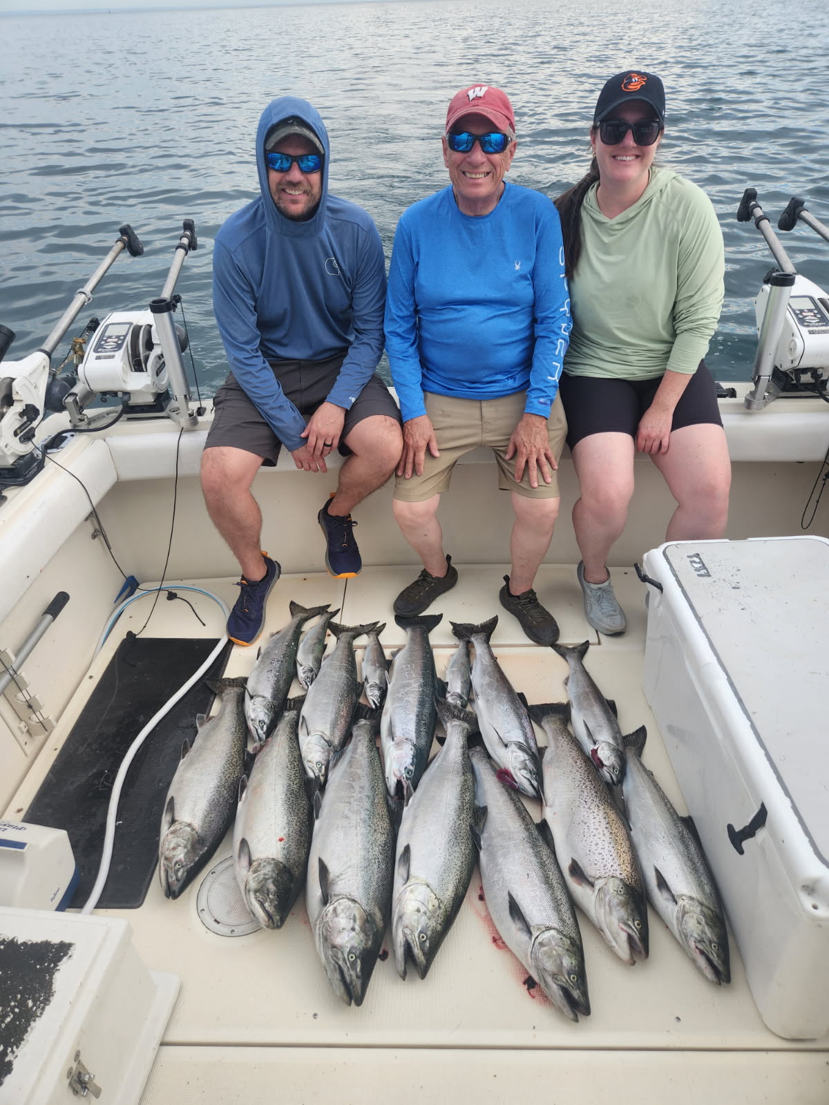 Lake Michigan charter fishing outing in Wisconsin
