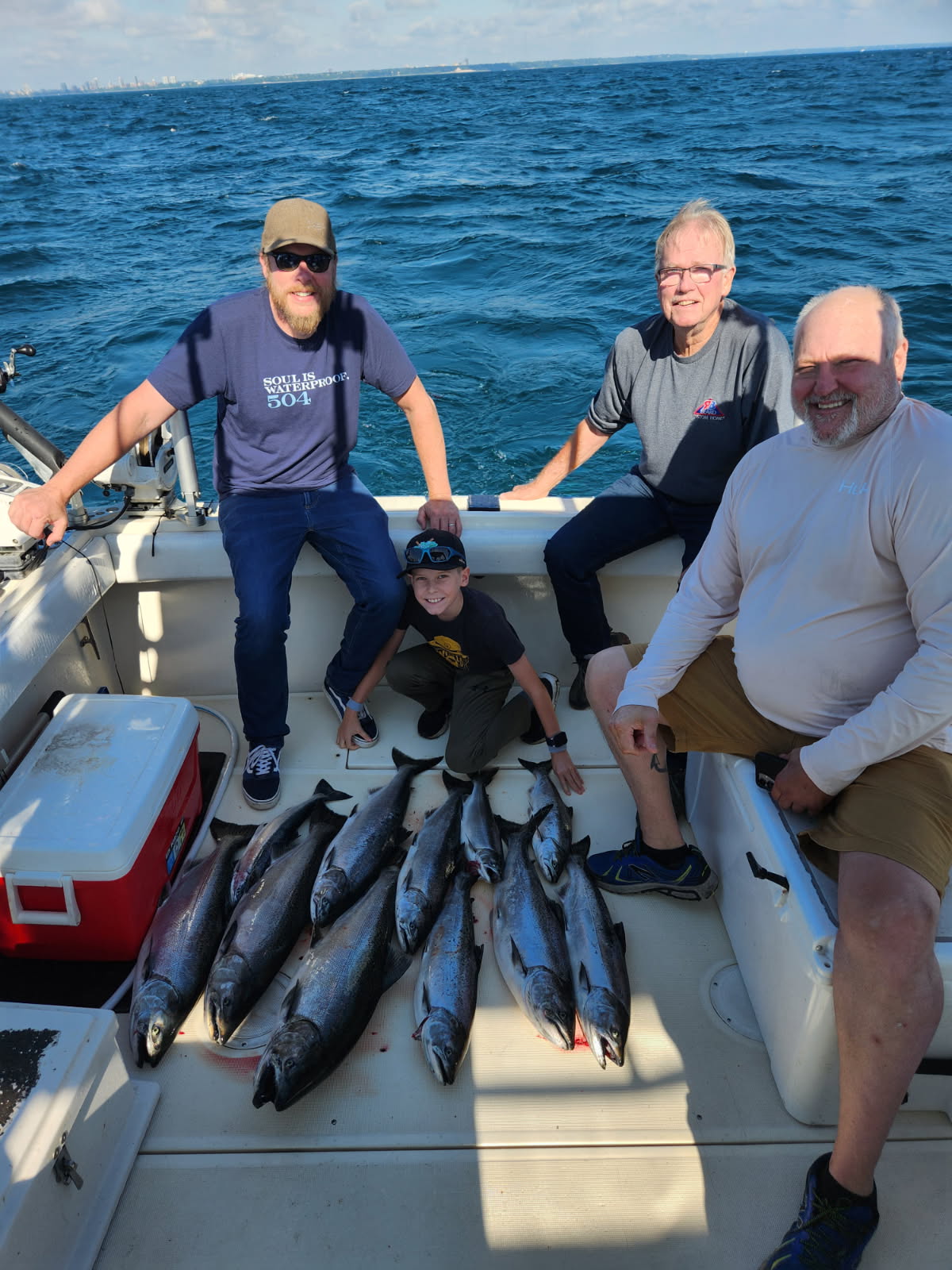 Lake Michigan fishing charter catch in Wisconsin