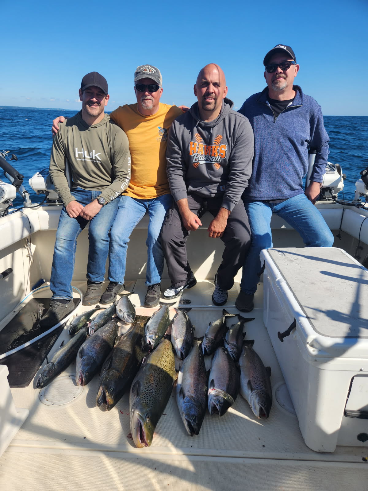 Charter fishing group photo Milwaukee Lake Michigan